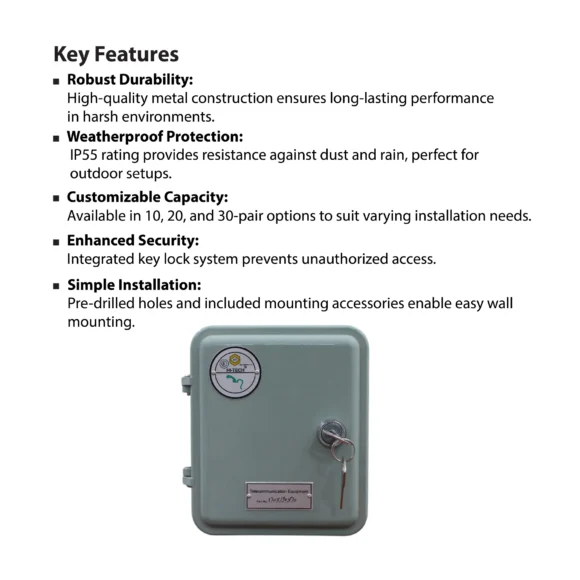 HI-TECH Telephone Distribution Box - T-ST10PW.-02