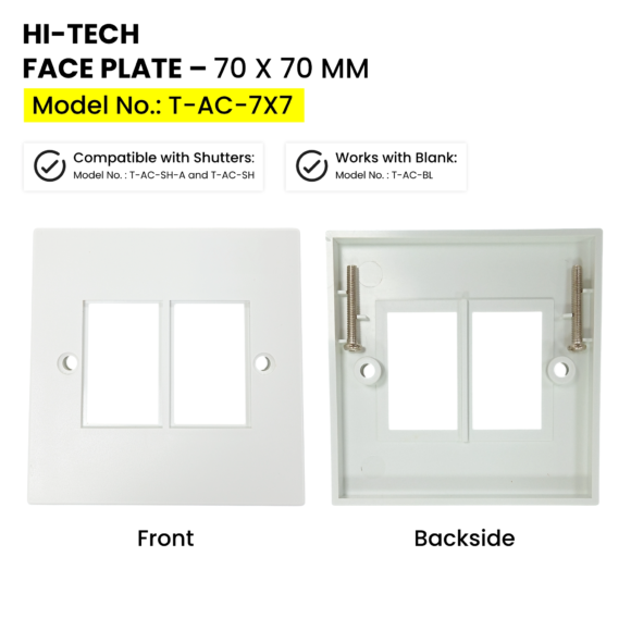 Web-T-AC-7X7 -Face Plate 70 X 70 mm-V01